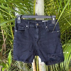 PISTOLA Black Cut Off Denim Shorts size 26